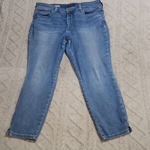 NYDJ Women's Ami Skinny Cropped Jeans in Light Blue Size 12P